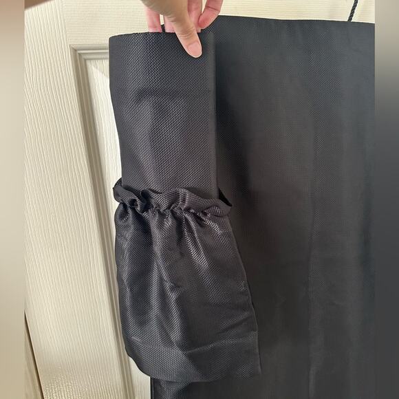 The Row Layered Midi Dress size 2 Black Puff Sleeves Ruffle SS14 RTW - Picture 9 of 16